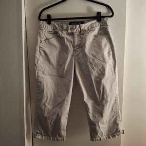 Gloria Vanderbilt Women's Casual Tan Cropped Pants